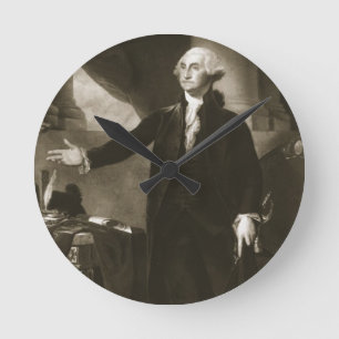 George Washington, 1st President of the United Sta Runde Wanduhr