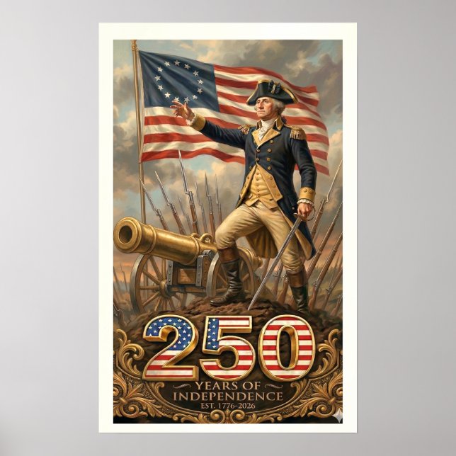 George Washington: 250 Jahre Unabhängigkeit Comme Poster (Vorne)