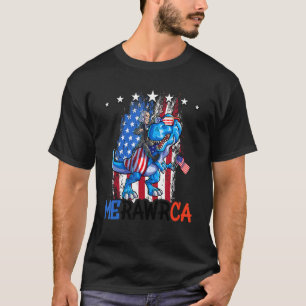George Washington 4. Juli Dino Boys Men Americ T-Shirt