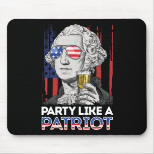 George Washington 4. Juli Party Feiern wie ein Pat Mousepad