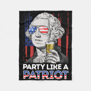 George Washington 4. Juli Party wie ein Patriot Fleecedecke