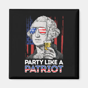 George Washington 4. Juli Party wie ein Patriot Magnet