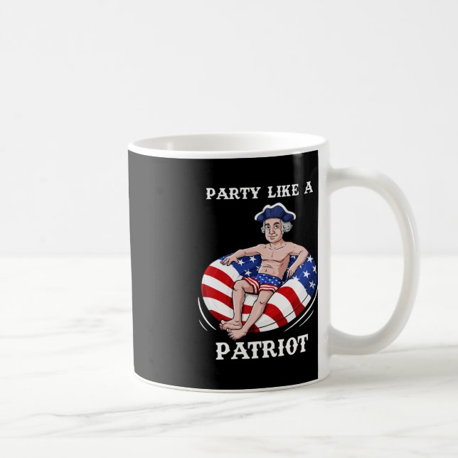George Washington 4. Juli USA Patriot Fun Kaffeetasse (Rechts)