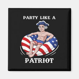 George Washington 4. Juli USA Patriot Spaß Magnet