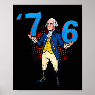 George Washington 76 Yeeted Sechs Sieben Poster