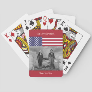 George Washington Abraham Lincoln Amerikanische Fl Spielkarten