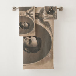 George Washington Abraham Lincoln Eagle US Vintag Badhandtuch Set