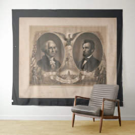 George Washington Abraham Lincoln Eagle US Vintag Wandteppich