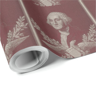 George Washington Adler Sterne Streifen USA Porträ Geschenkpapier