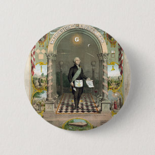 George Washington als Freimaurer Button