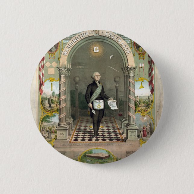 George Washington als Freimaurer Button (Vorderseite)