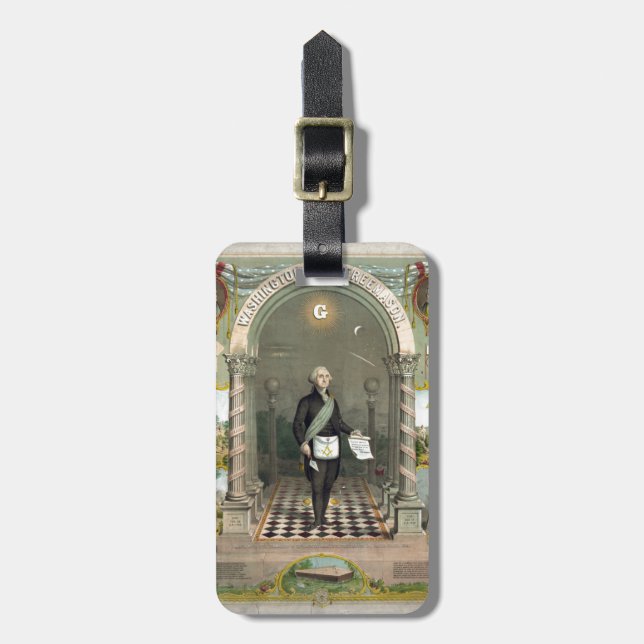 George Washington als Freimaurer Gepäckanhänger (Vorderseite vertikal)