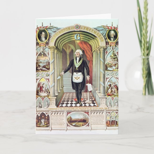 George Washington als Freimaurer Karte (Vorderseite)