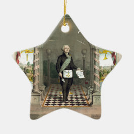 George Washington als Freimaurer Keramik Ornament