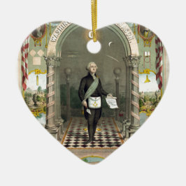 George Washington als Freimaurer Keramik Ornament