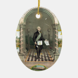 George Washington als Freimaurer Keramikornament
