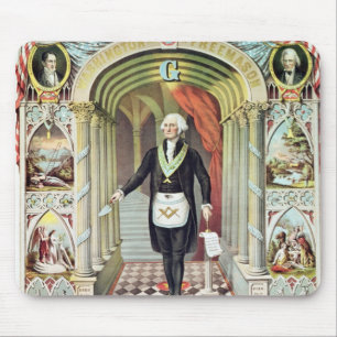 George Washington als Freimaurer Mousepad
