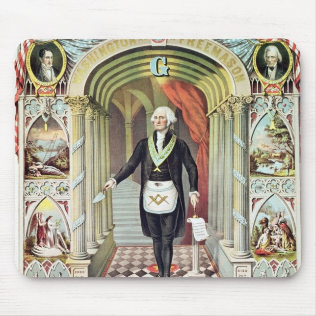 George Washington als Freimaurer Mousepad (Vorne)