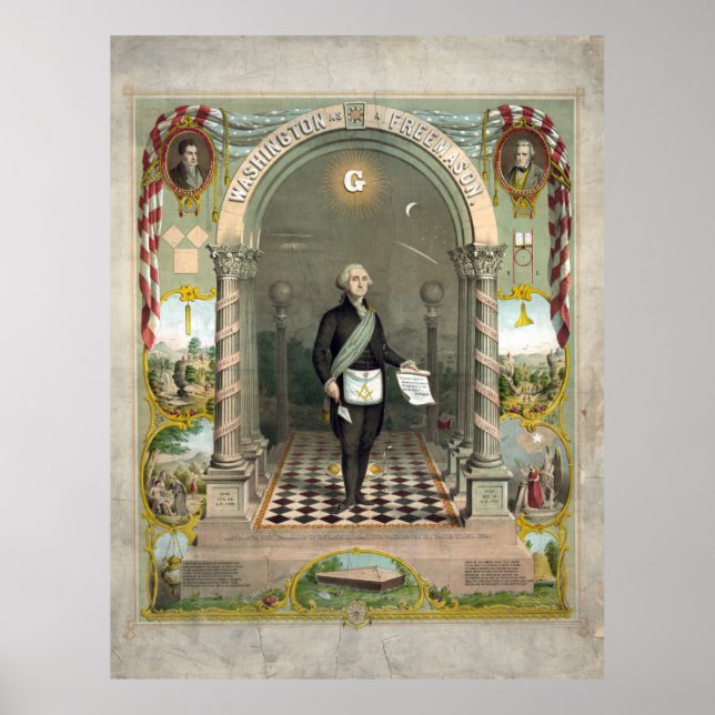 George Washington als Freimaurer Poster (Vorne)
