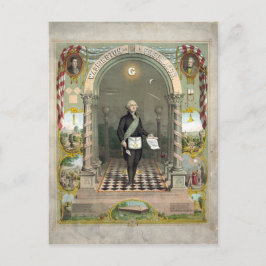 George Washington als Freimaurer Postkarte