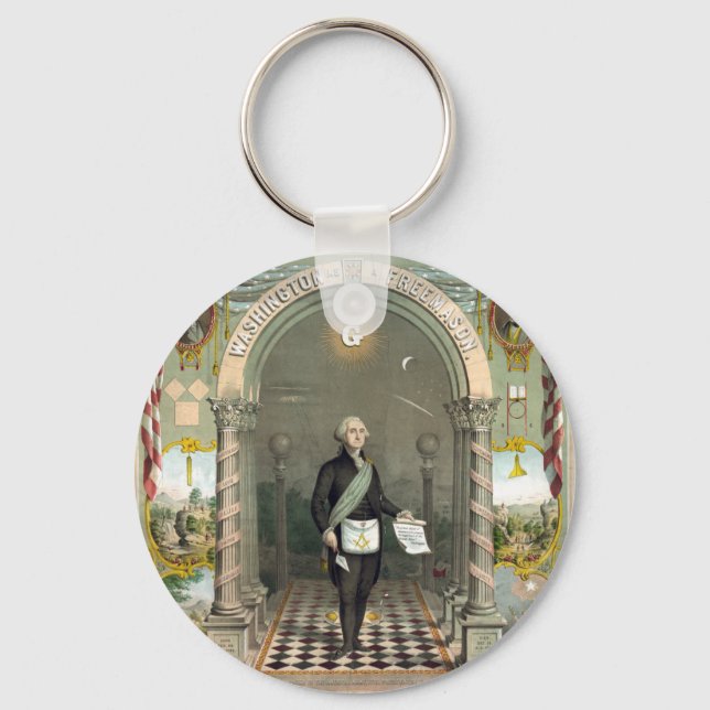 George Washington als Freimaurer Schlüsselanhänger (Vorderseite)
