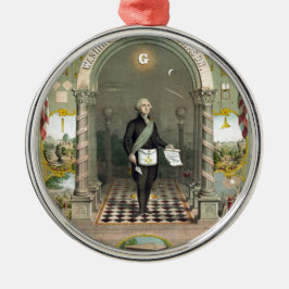 George Washington als Freimaurer Silbernes Ornament