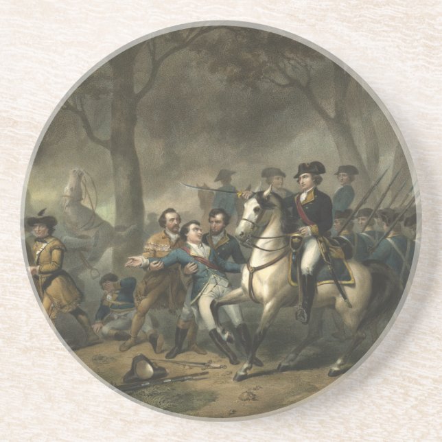 George Washington als Soldat-Untersetzer Untersetzer (Vorne)