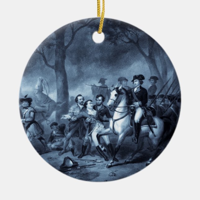 George Washington als Soldator Keramik Ornament (Vorne)