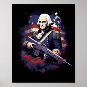 George Washington am 4. Juli Unabhängigkeit Poster