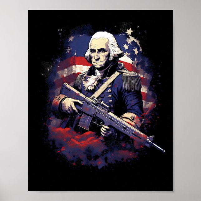 George Washington am 4. Juli Unabhängigkeit Poster (Vorne)