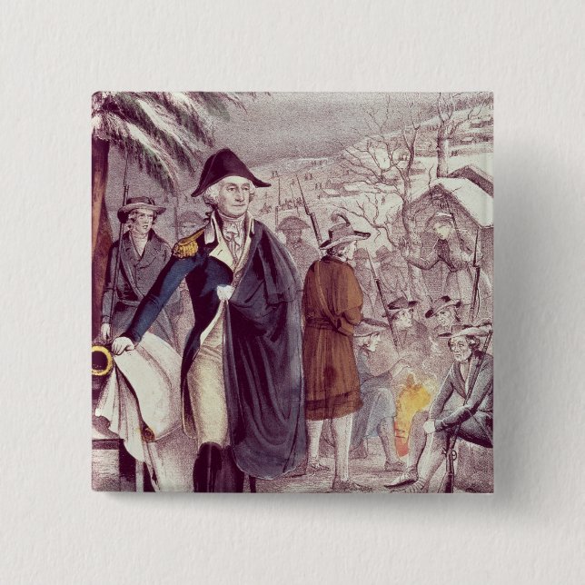 George Washington an der Tal-Schmiede Button (Vorderseite)