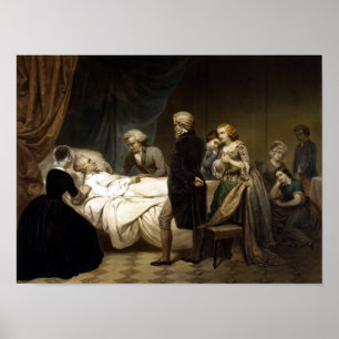 George Washington auf seinem Sterbebett Poster
