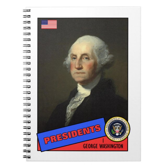 George Washington Baseball Card Notizblock (Vorderseite)
