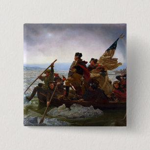 George Washington beim Überqueren des Delaware Riv Button
