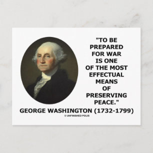 George Washington bereitet sich auf den Friedensze Postkarte