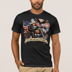 George Washington Biker Patriotisch 4. Juli T-Shirt
