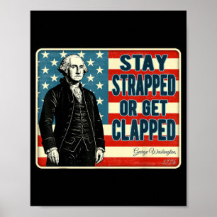 George Washington Bleib bewaffnet oder krieg eine Poster