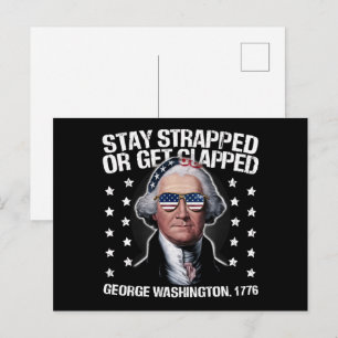 George Washington bleibe oder aufgeklatscht werden Postkarte