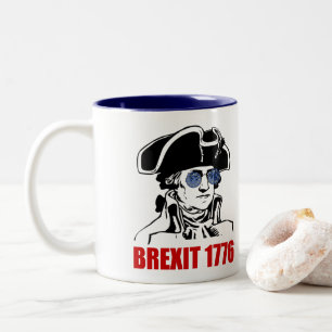 George Washington Brexit 1776 EU Flag Sonnenbrille Zweifarbige Tasse