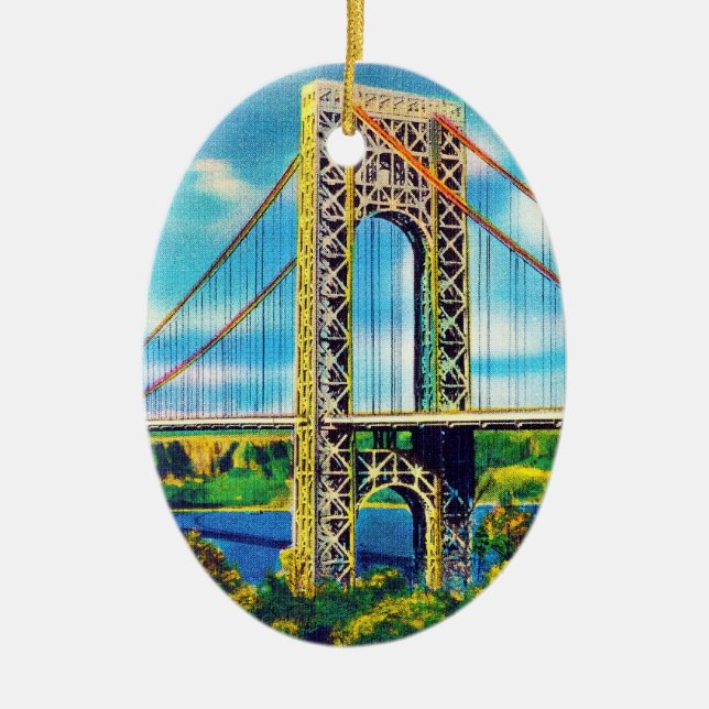 George Washington Bridge, New York City Keramikornament (Vorne)