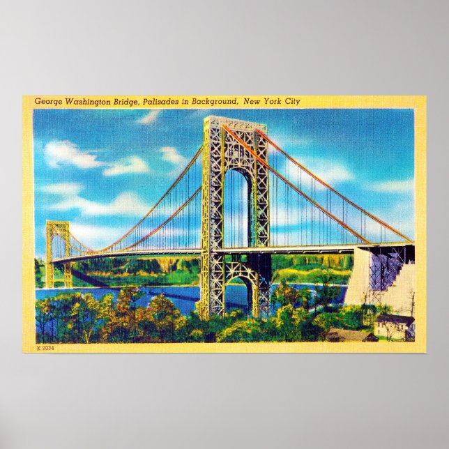George Washington Bridge, New York City Poster (Vorne)