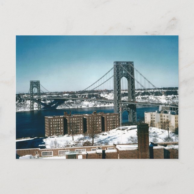 George Washington Bridge, New York City Postkarte (Vorderseite)