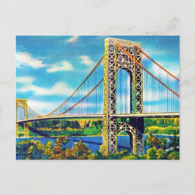 George Washington Bridge, New York City Postkarte (Vorderseite)