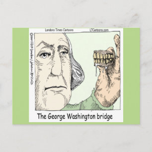 George Washington Brücke & Zahnersatz Lustiges Ges Postkarte