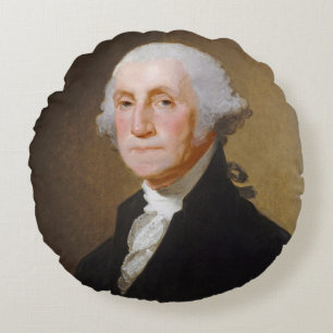 George Washington, c.1821 (Öl auf Leinwand) Rundes Kissen
