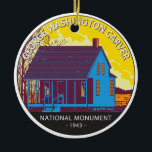 George Washington Carver National Monument Vintag Keramik Ornament<br><div class="desc">George Washington Carver National Monument Vektorgrafik Design. Die Farm war die Geburtsstätte und Zuhause von George Washington Carver,  dem afrikanischen amerikanischen Wissenschaftler,  Pädagoge und humanitären Helfer,  der für seine Arbeit am Tuskegee Institute bekannt wurde</div>