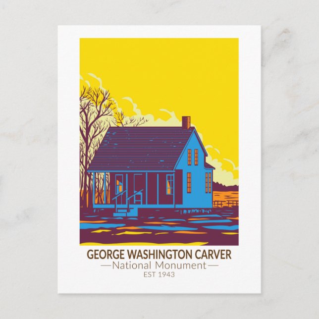 George Washington Carver National Monument Vintag Postkarte (Vorderseite)