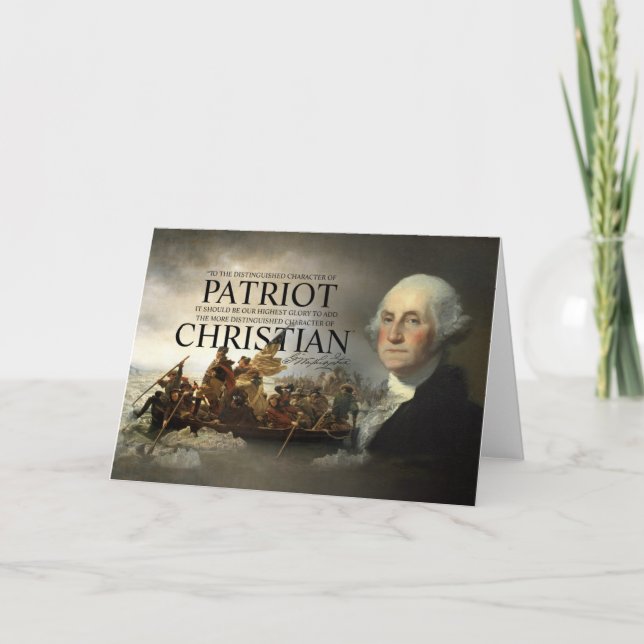 George Washington christlich Karte (Vorderseite)