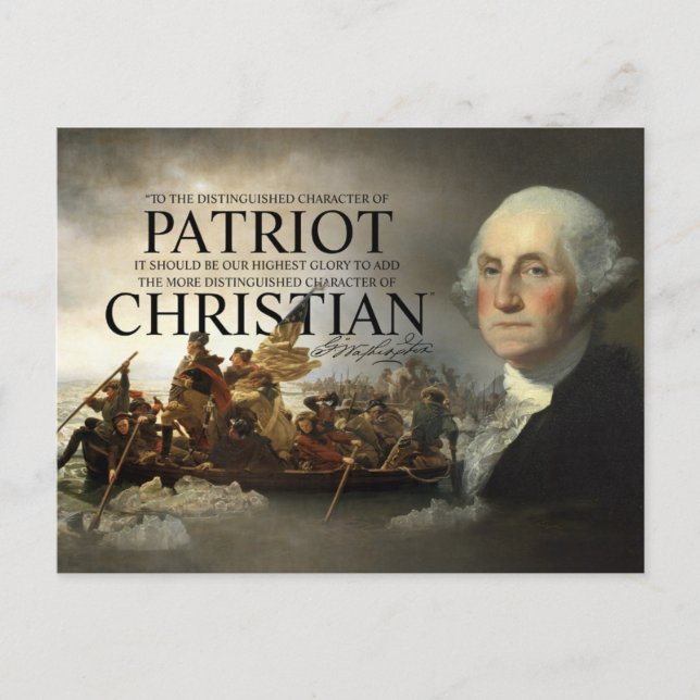 George Washington Christlich Postkarte (Vorderseite)