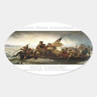 George Washington Crossing der Delaware-Aufkleber Ovaler Aufkleber